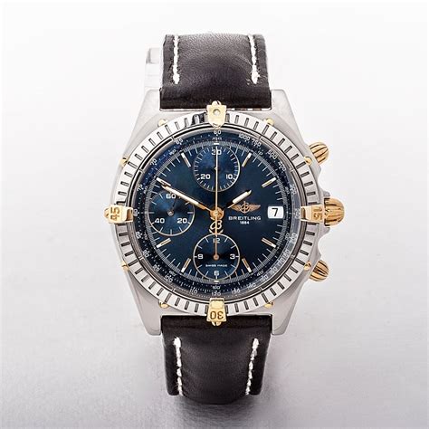 breitling chronomat 81950 quadrante blue|breitling chronomat leather strap.